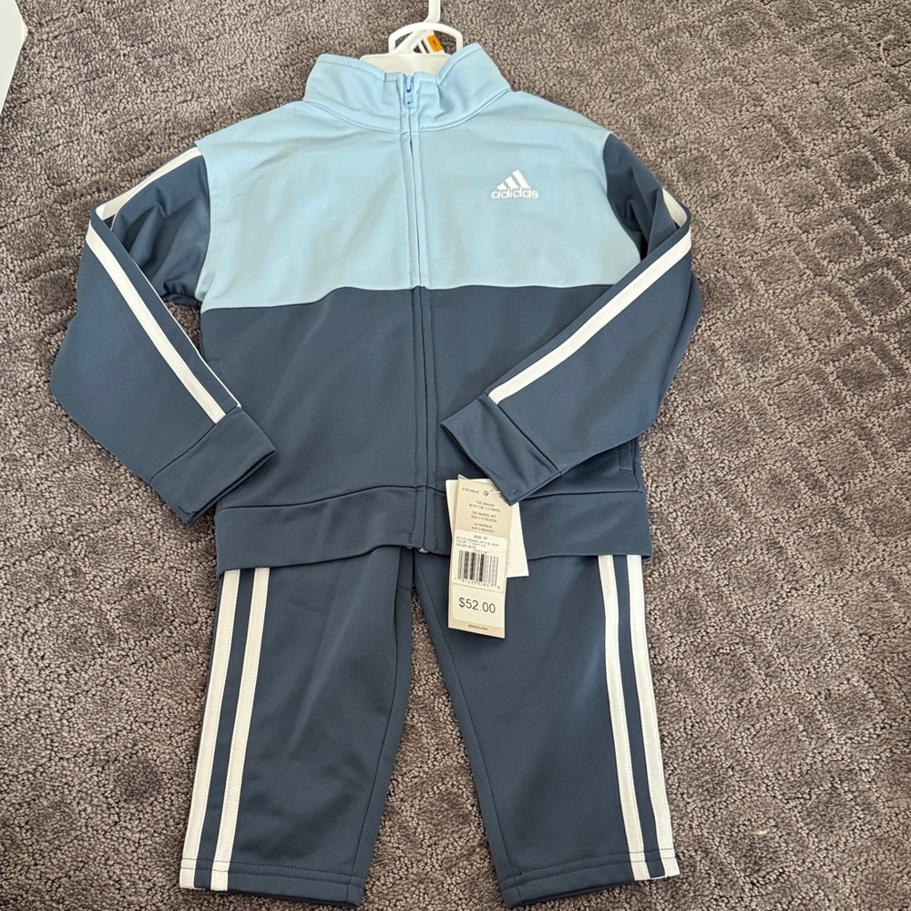 Adidas Light Blue and Dark Blue Tracksuit
